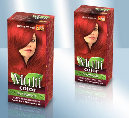 Multi Color Краска для волос 7.66 Intensive Red 0% Ammonia