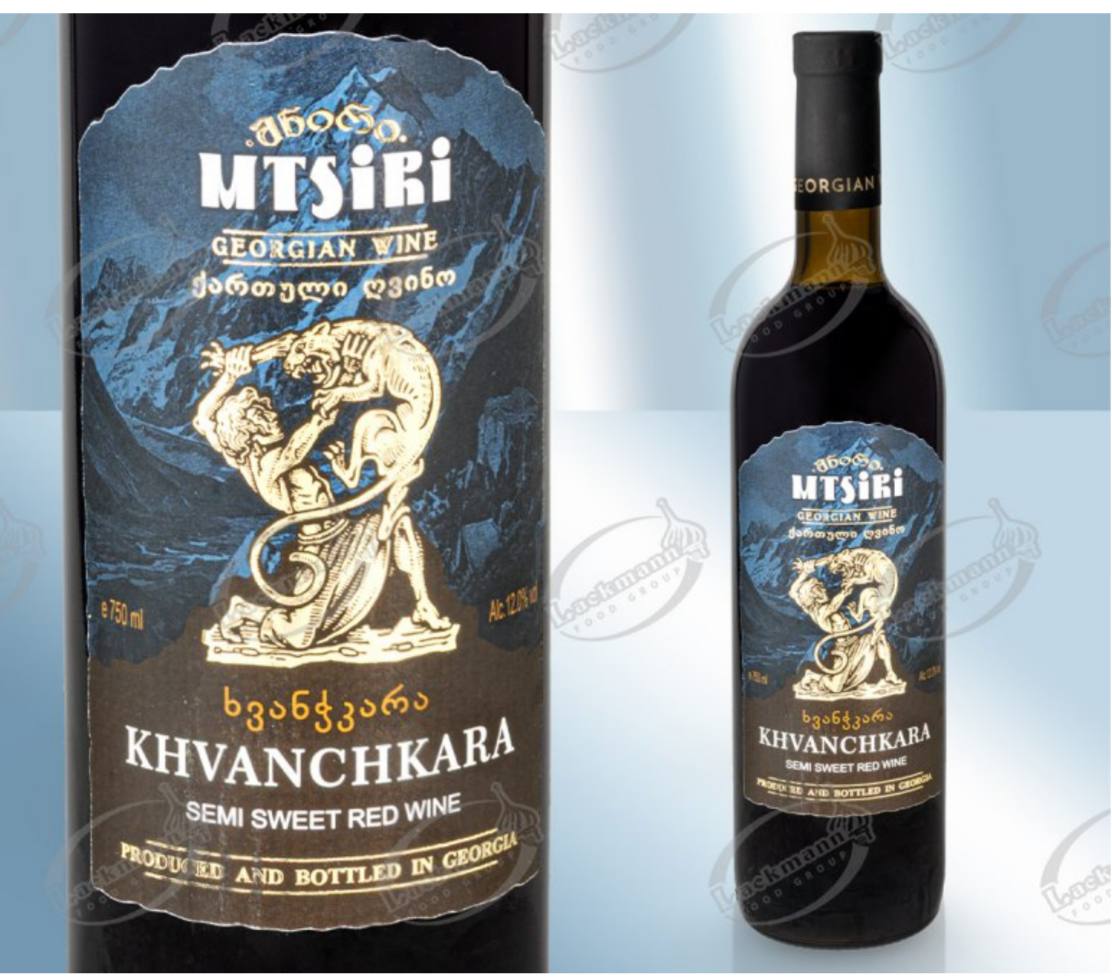 Mtsiri Khvanchkara Грузинское вино полусладкое красное 750мл