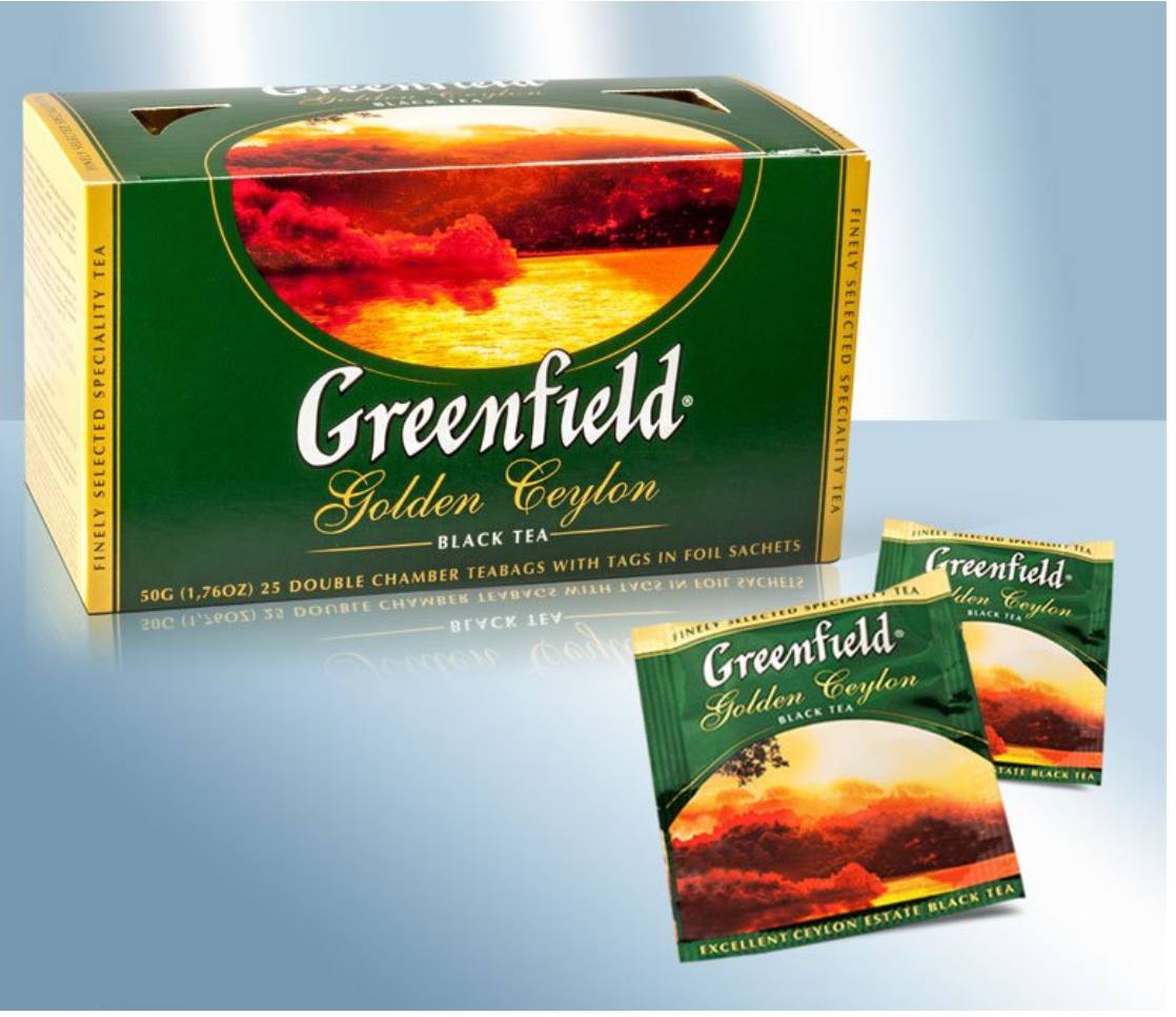 Greenfield Golden Ceylon чай чёрный 25 пакетиков