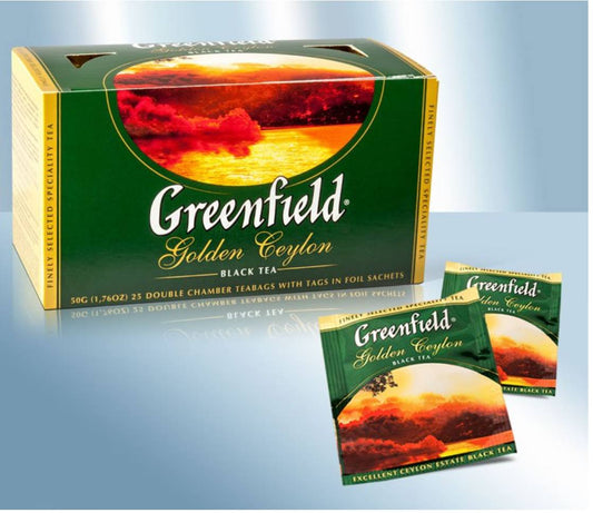 Greenfield Golden Ceylon чай чёрный 25 пакетиков