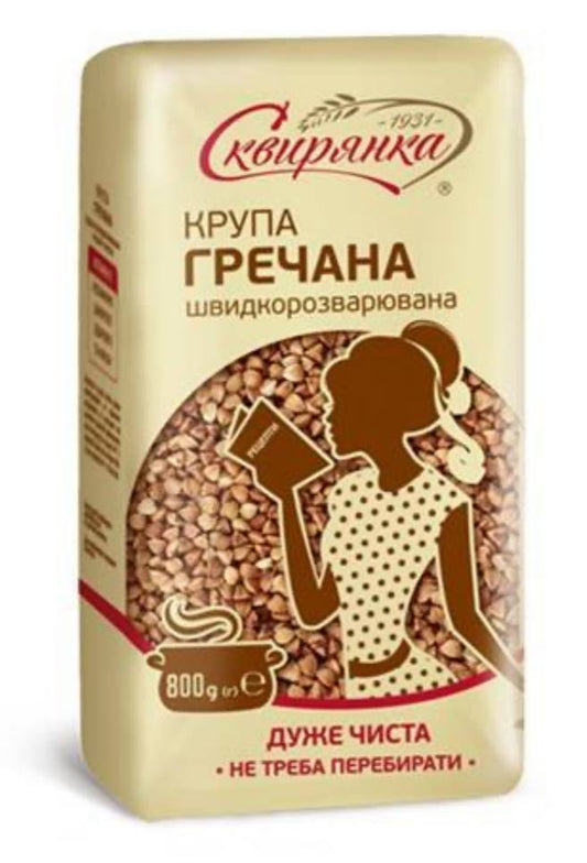 Сквирянка Крупа Гречана швидкорозварювана 800г
